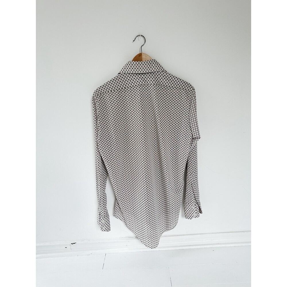Vintage 1970s Jandy Place Knit Nylon Button Down Shirt Medium - Picture 4 of 7